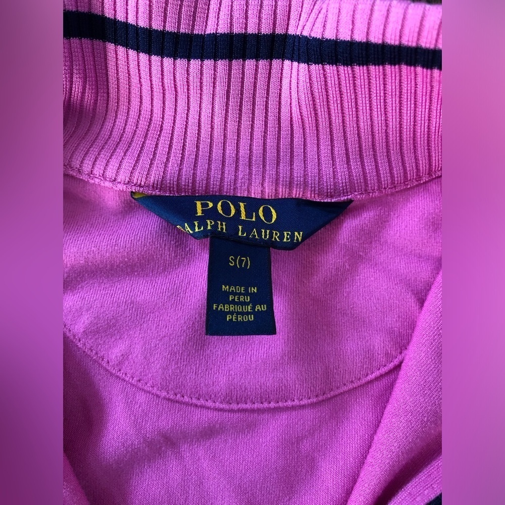Polo Ralph Lauren Girls S (7Y) Hot Pink 1/4 Zip Active Track Jacket - EUC! - Picture 6 of 10